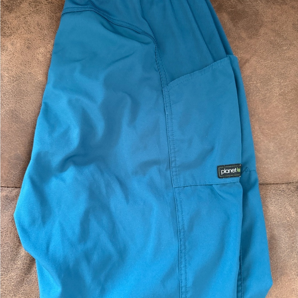 Planet koi Blue Teal scrub pants